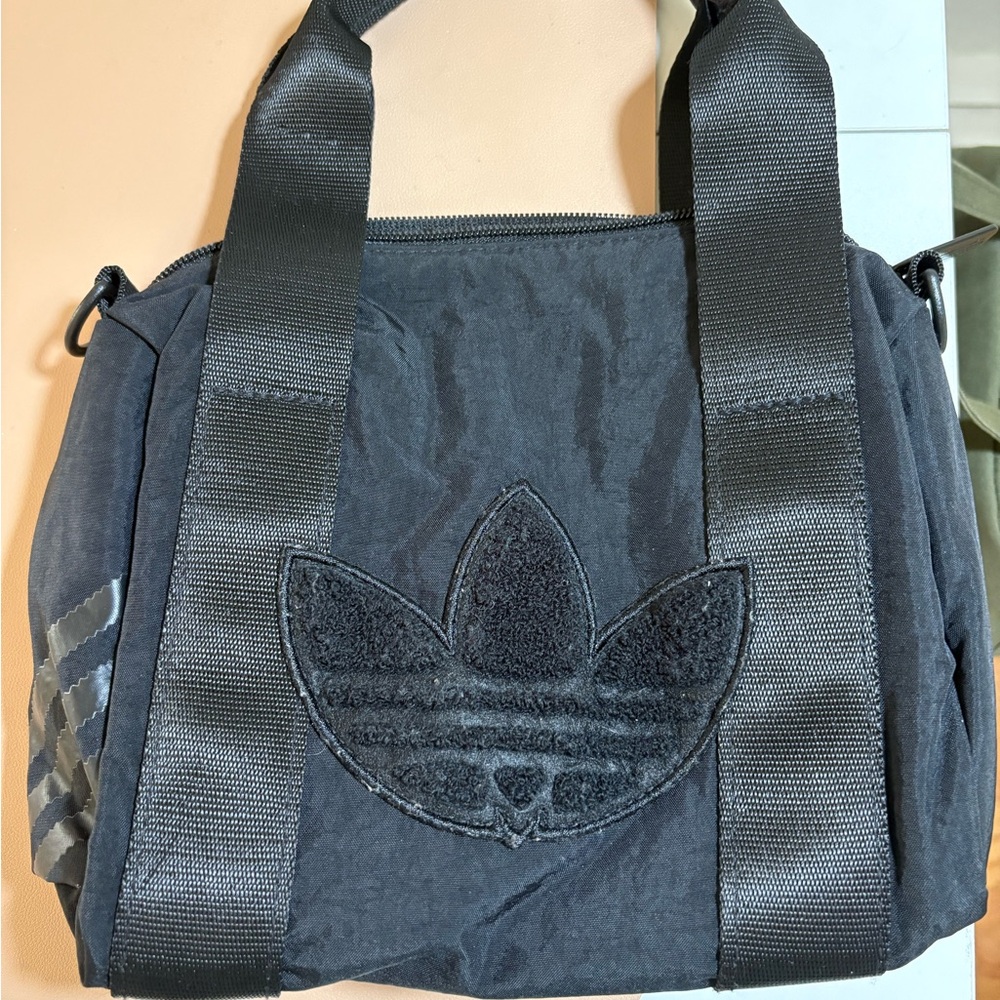 Adidas Black Shoulder Bag with Durable Fabric and Sporty Design